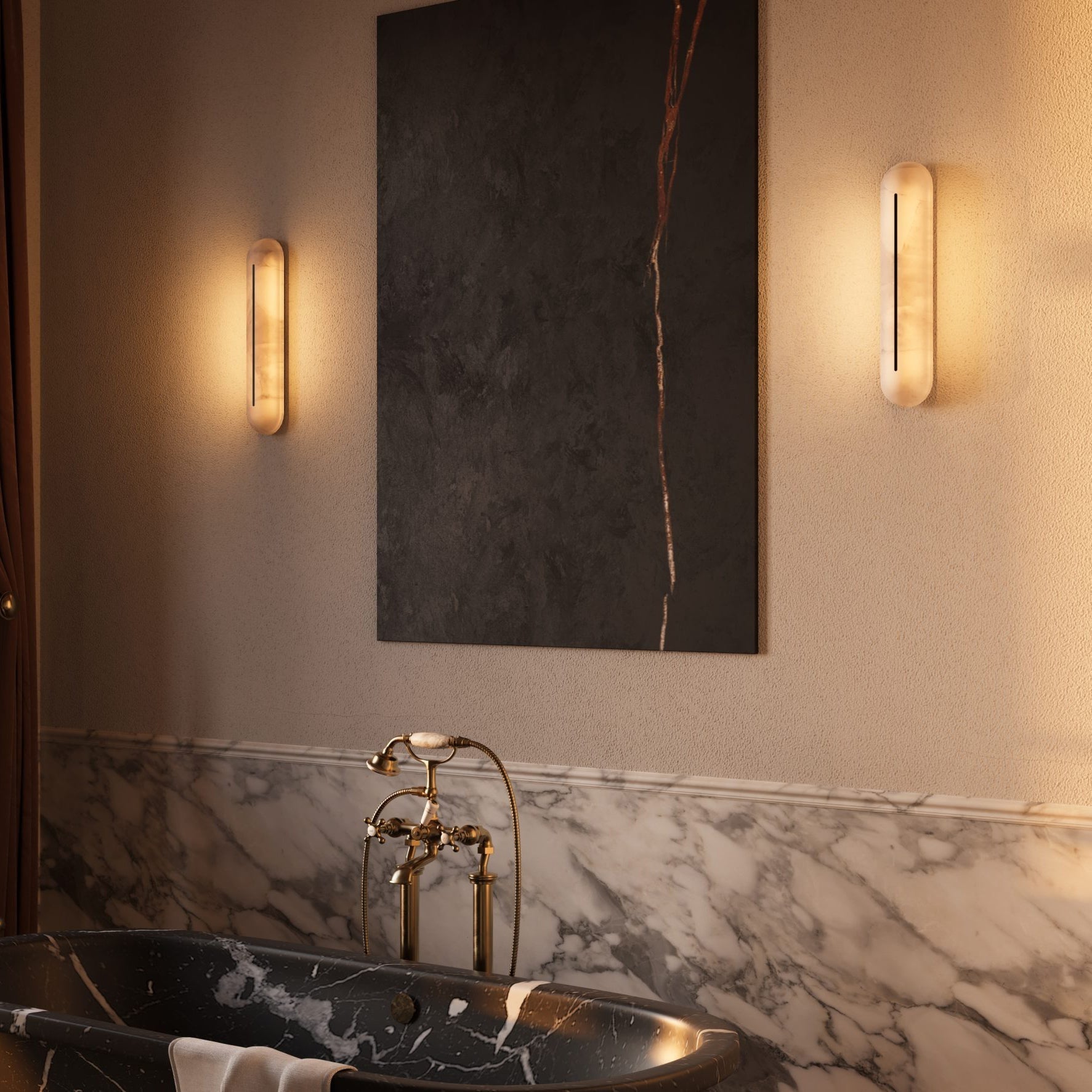 Armaryra Oblong Alabaster Wall Light - Letslighting