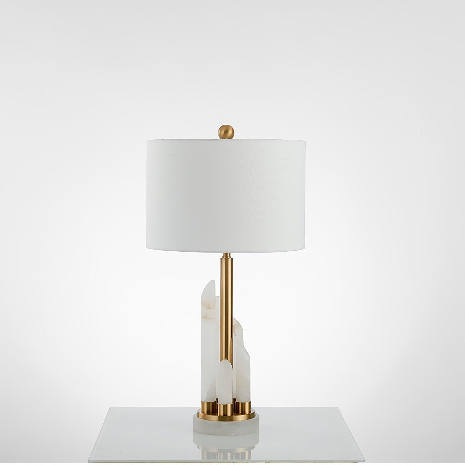 Olvenor Cylindrical Alabaster Table Lamp - Letslighting