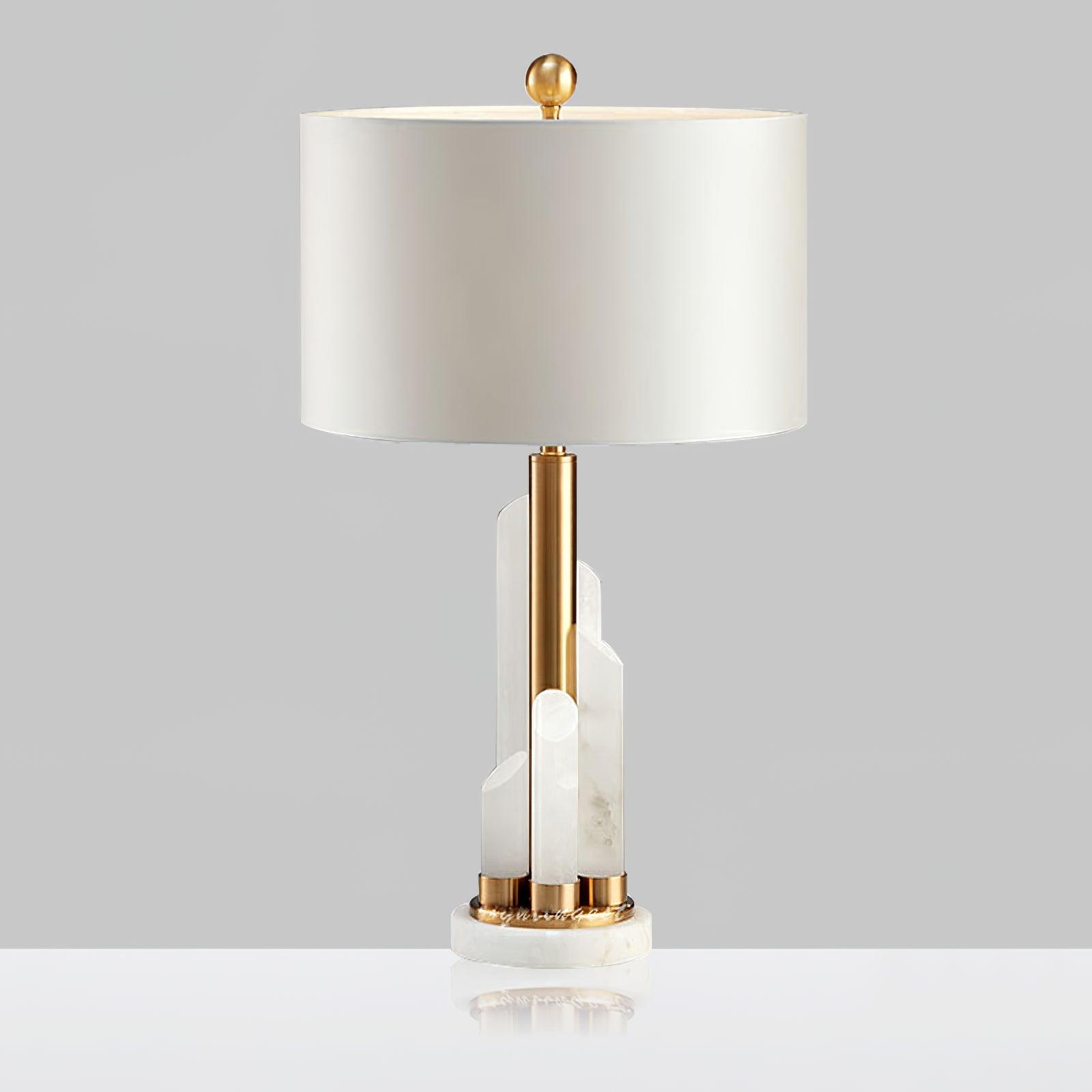 Olvenor Cylindrical Alabaster Table Lamp - Letslighting