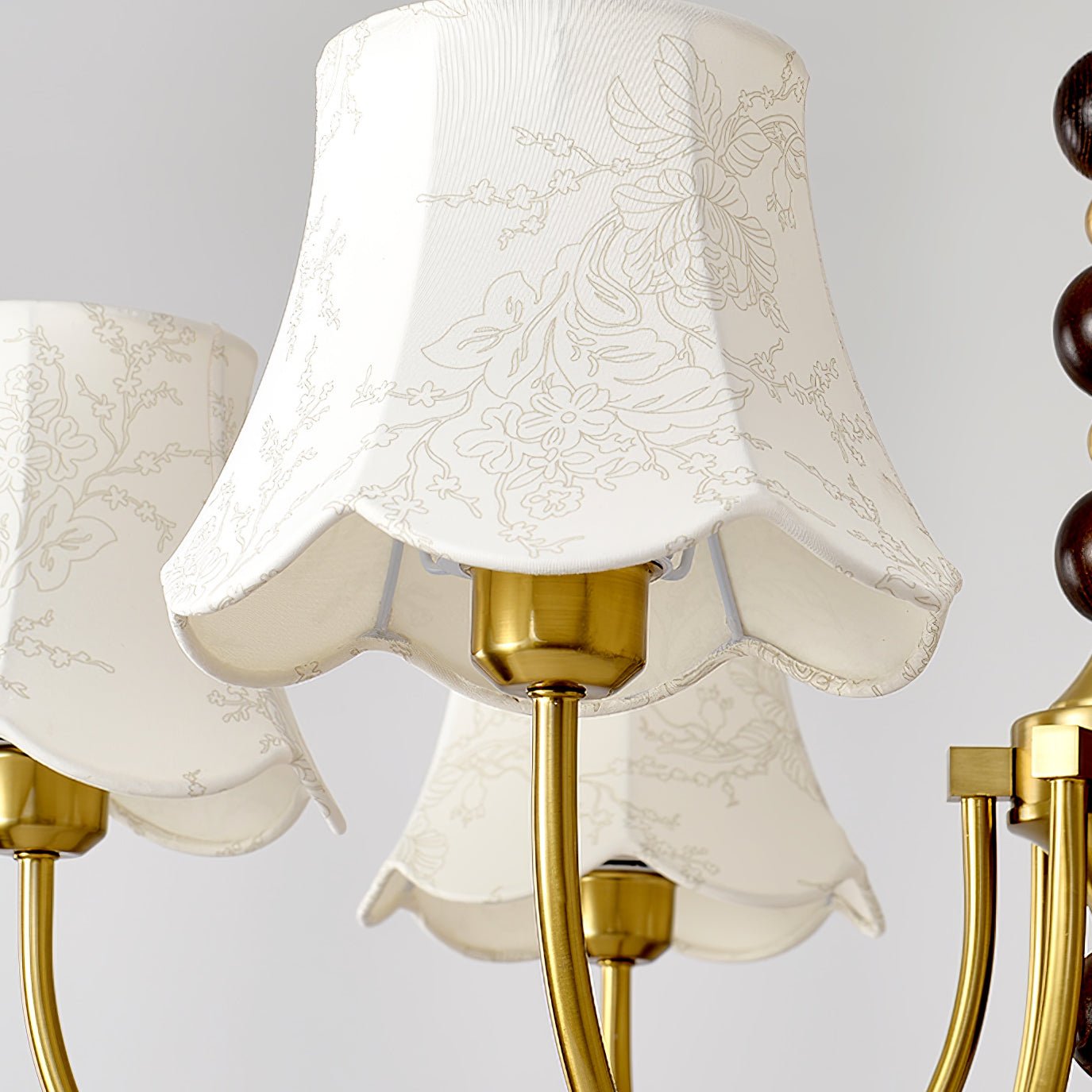 Orchid Chandelier Fabric Golden - Letslighting
