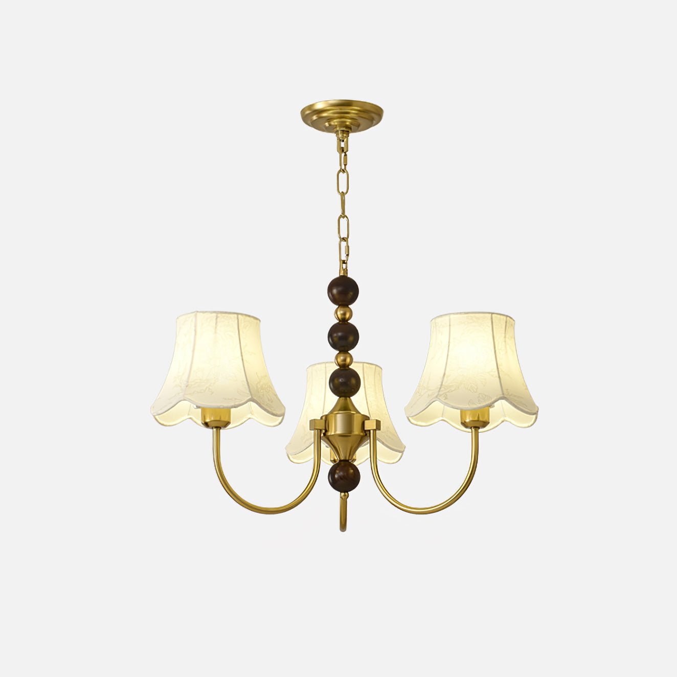 Orchid Chandelier Fabric Golden - Letslighting