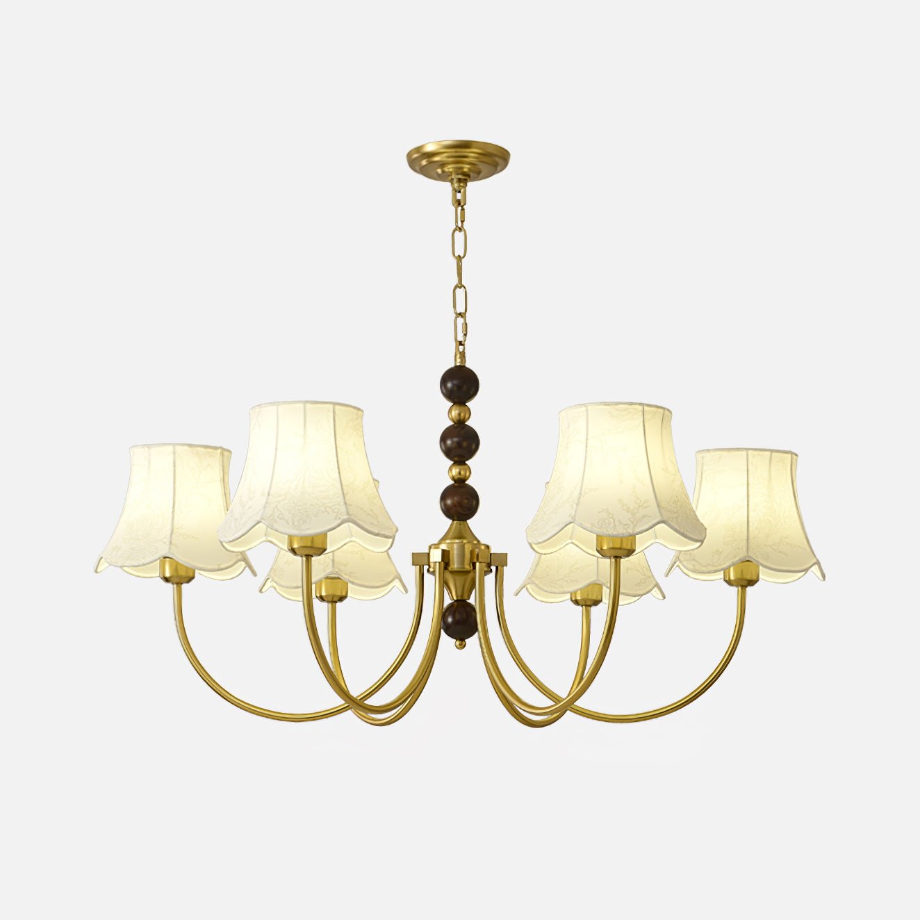 Orchid Chandelier Fabric Golden - Letslighting
