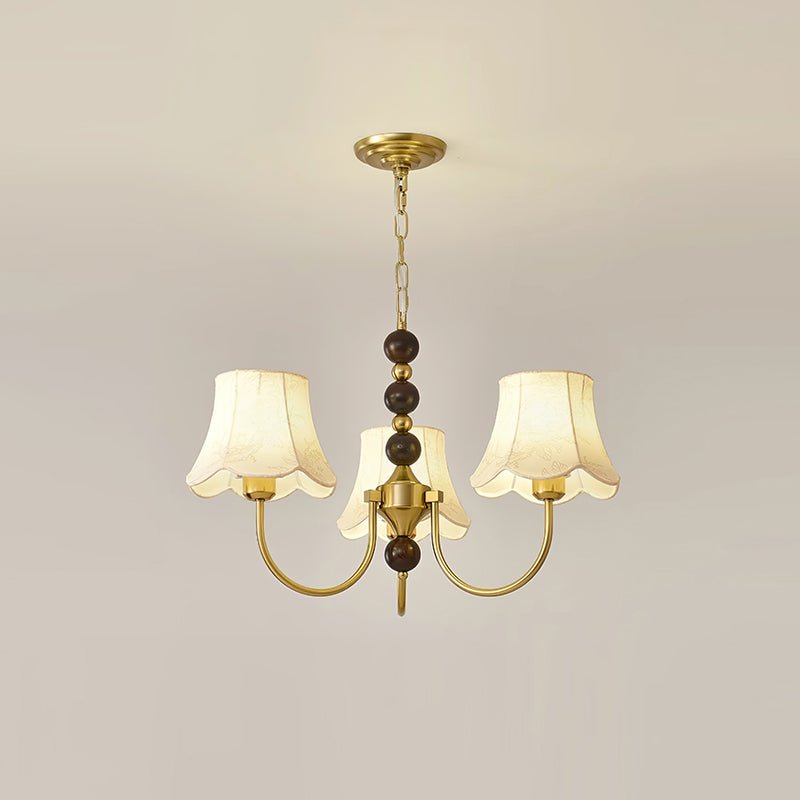 Orchid Chandelier Fabric Golden - Letslighting
