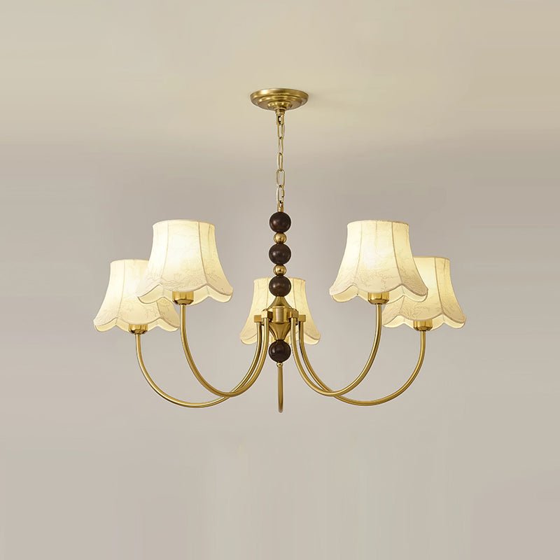 Orchid Chandelier Fabric Golden - Letslighting