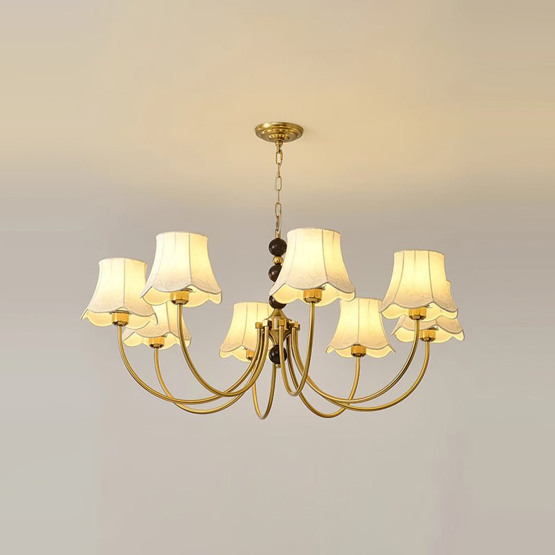 Orchid Chandelier Fabric Golden - Letslighting