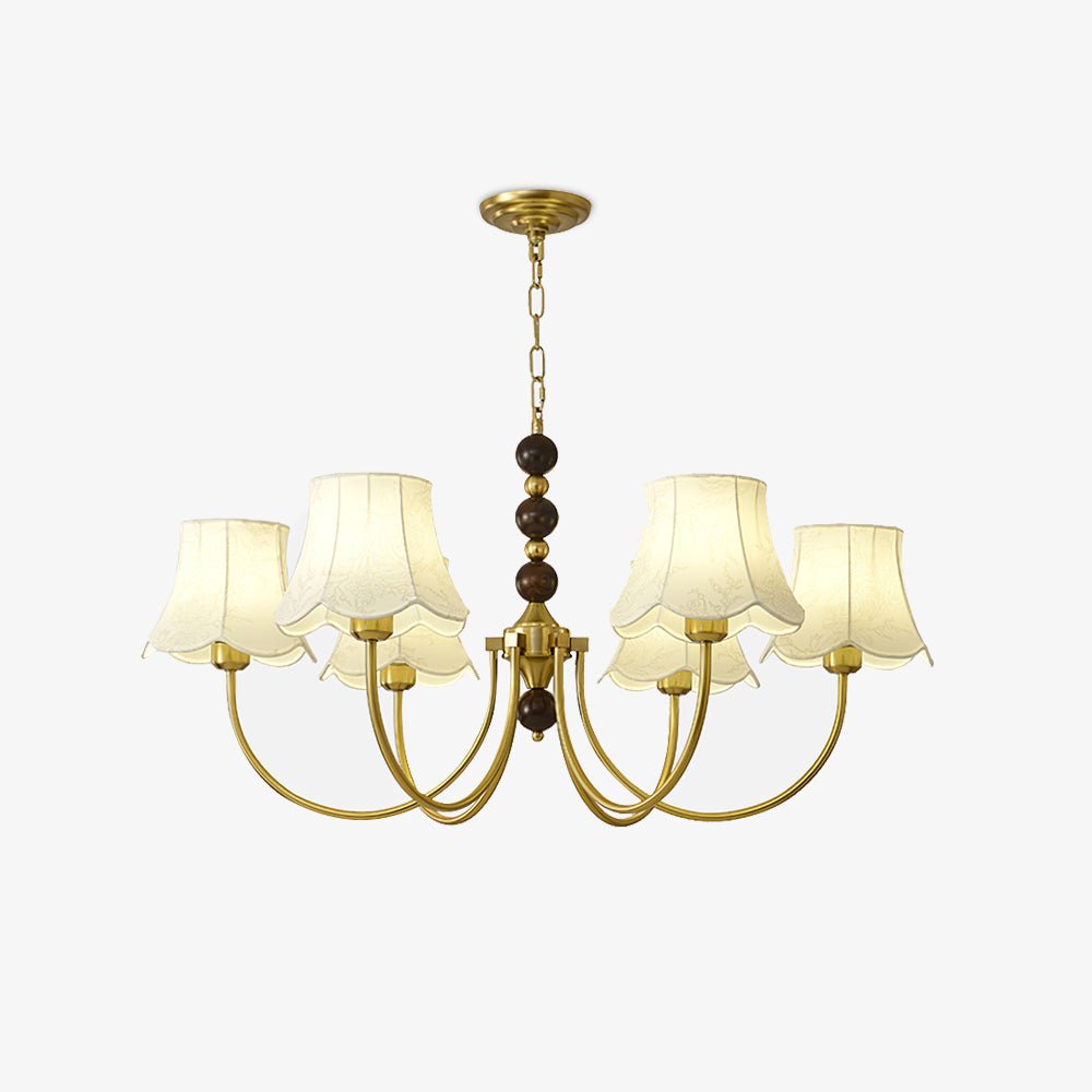 Orchid Chandelier Fabric Golden - Letslighting