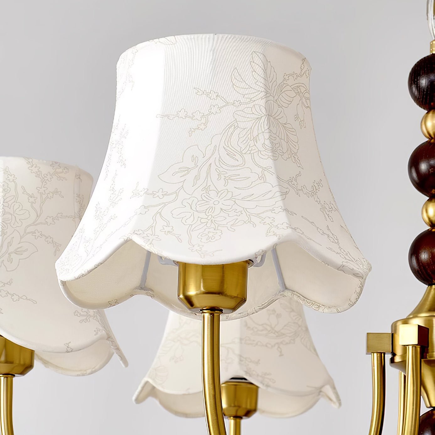 Orchid Chandelier Fabric Golden - Letslighting
