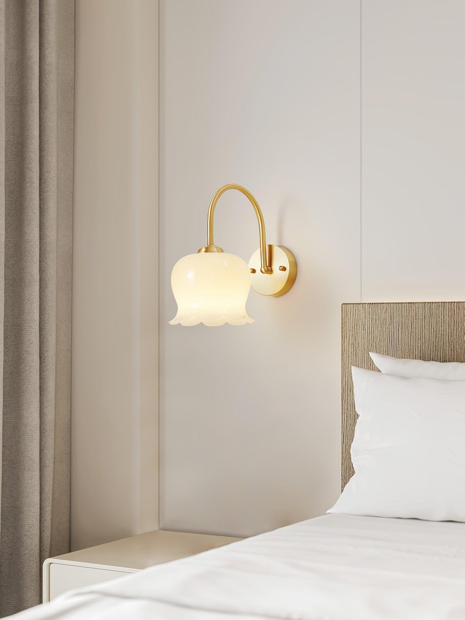 Avcarora Premium Nordic Art Brass Glass Wall Lamp - Letslighting