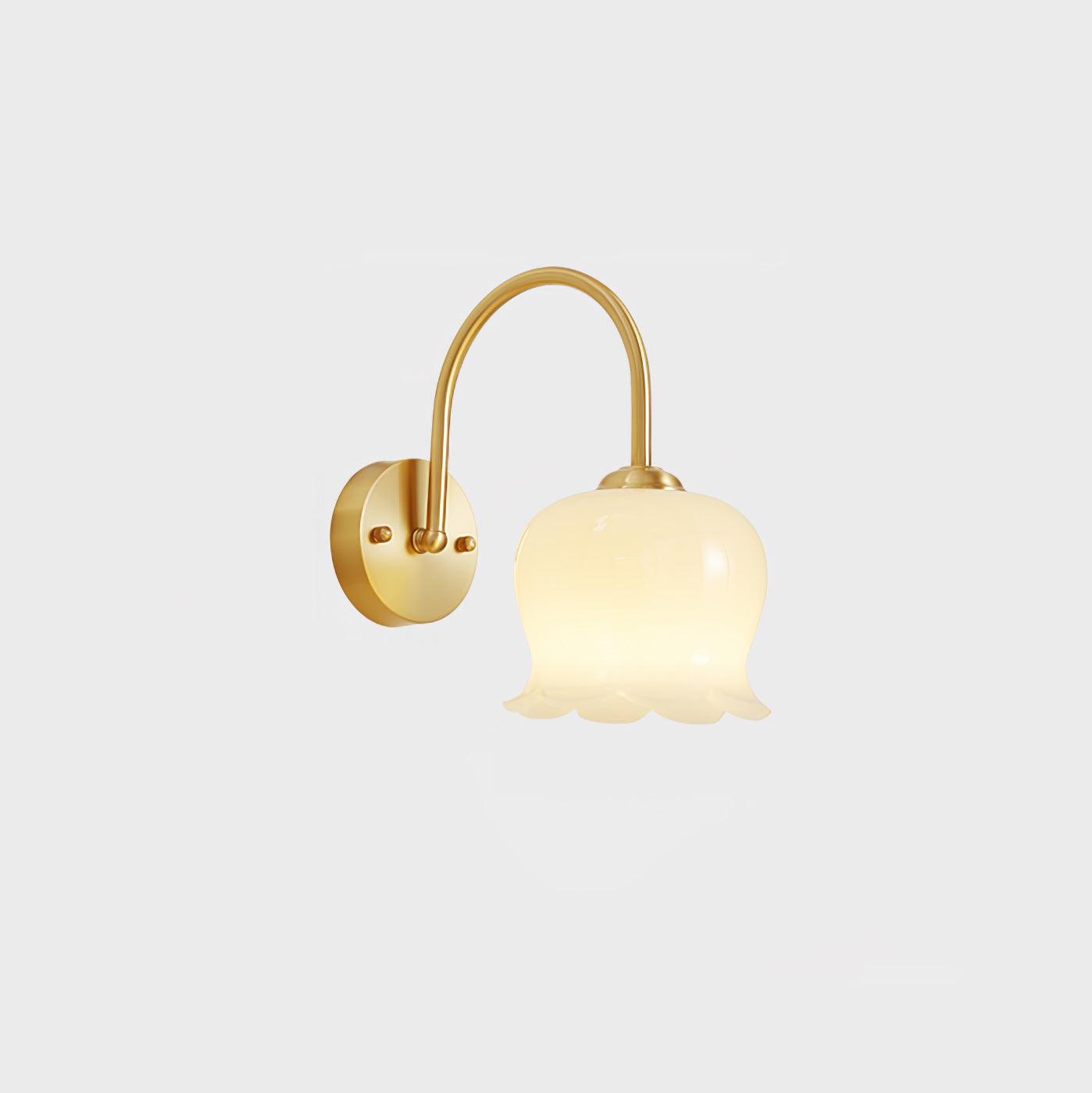 Avcarora Premium Nordic Art Brass Glass Wall Lamp - Letslighting