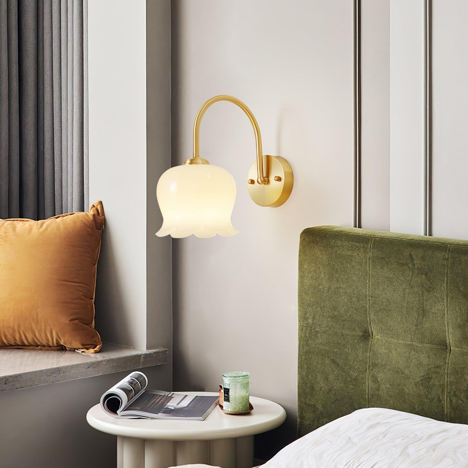 Avcarora Premium Nordic Art Brass Glass Wall Lamp - Letslighting