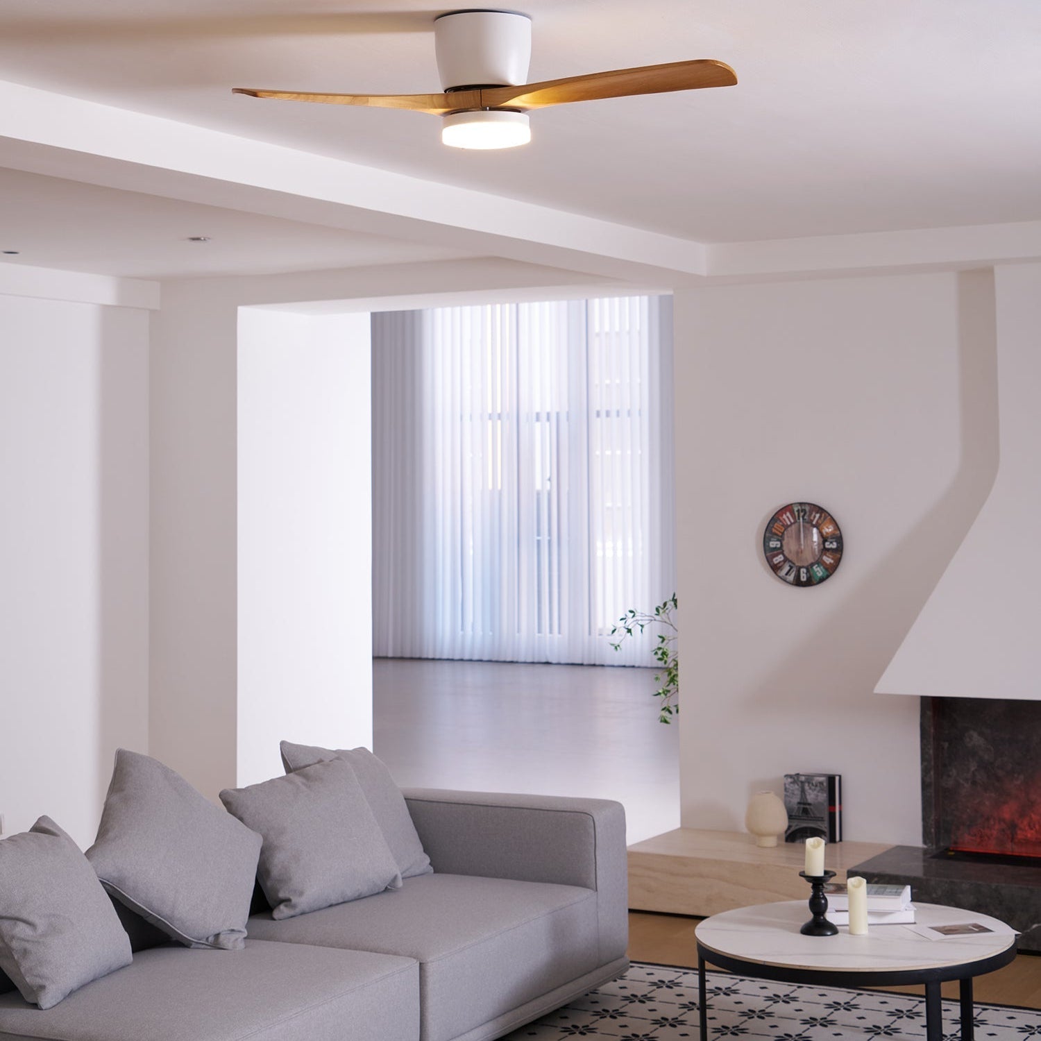 Elena Modern Wood Ceiling Fan Light - Letslighting