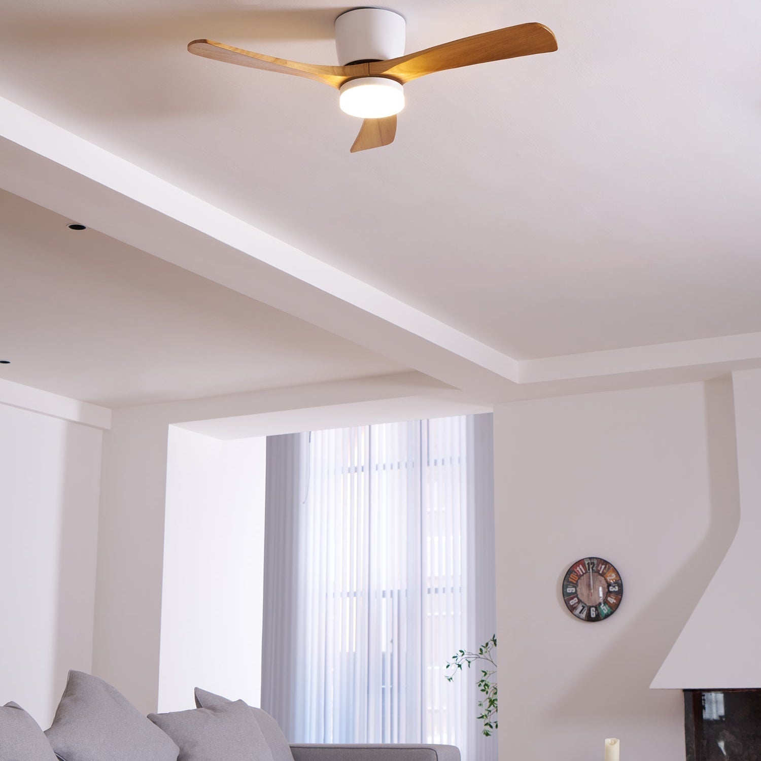 Elena Modern Wood Ceiling Fan Light - Letslighting