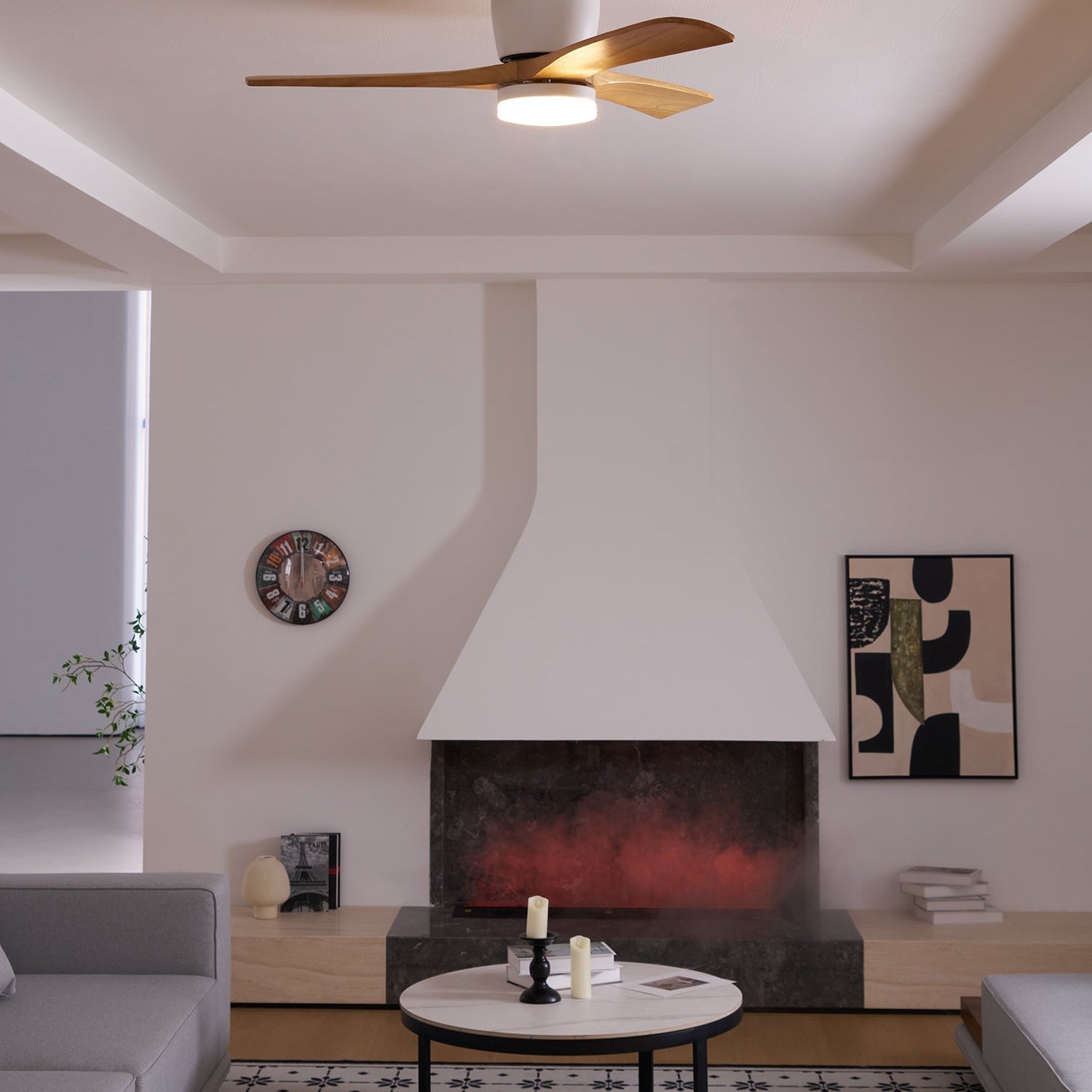 Elena Modern Wood Ceiling Fan Light - Letslighting