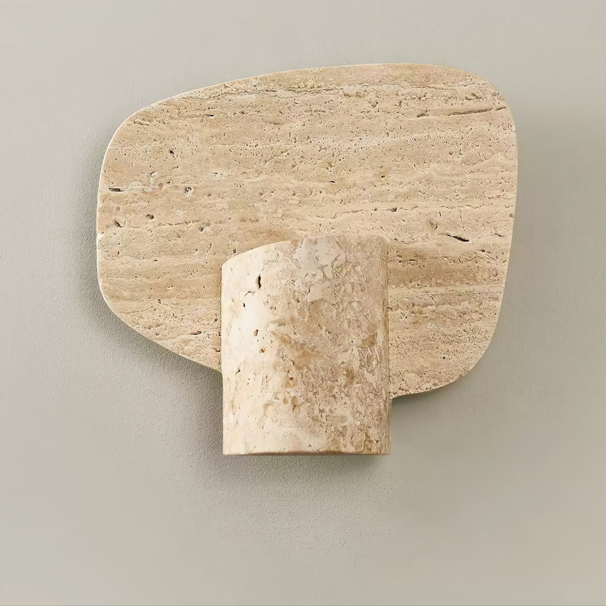 Organic Travertine Cylinder Wall Light - Letslighting