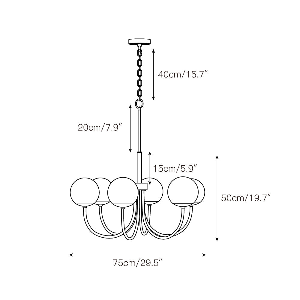 Sysoraris Premium Nordic Art Brass Glass Chandelier - Letslighting