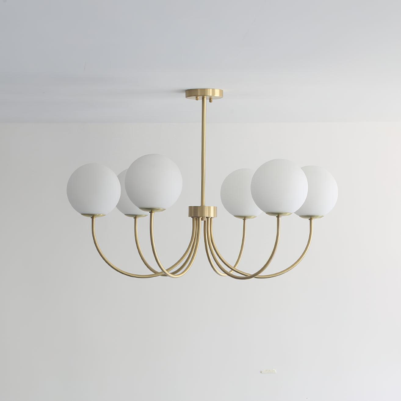 Lustra Chandelier Orillia Brass Globe Modern - Letslighting