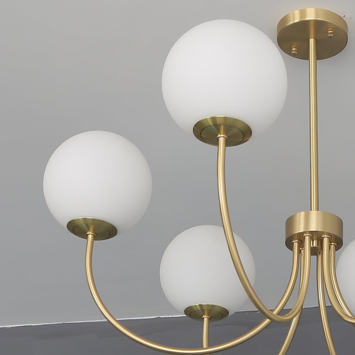 Lustra Chandelier Orillia Brass Globe Modern - Letslighting