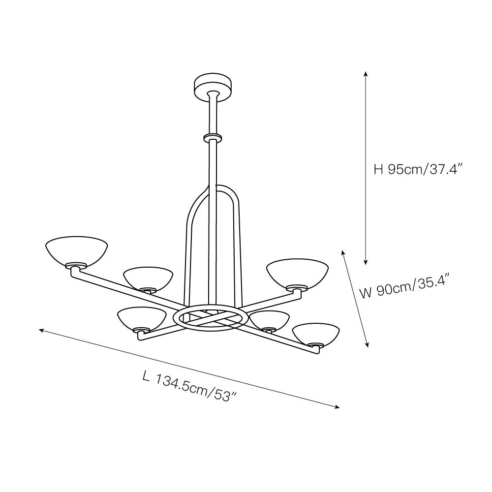 Orion Premium Nordic Art Plaster Chandelier - Letslighting