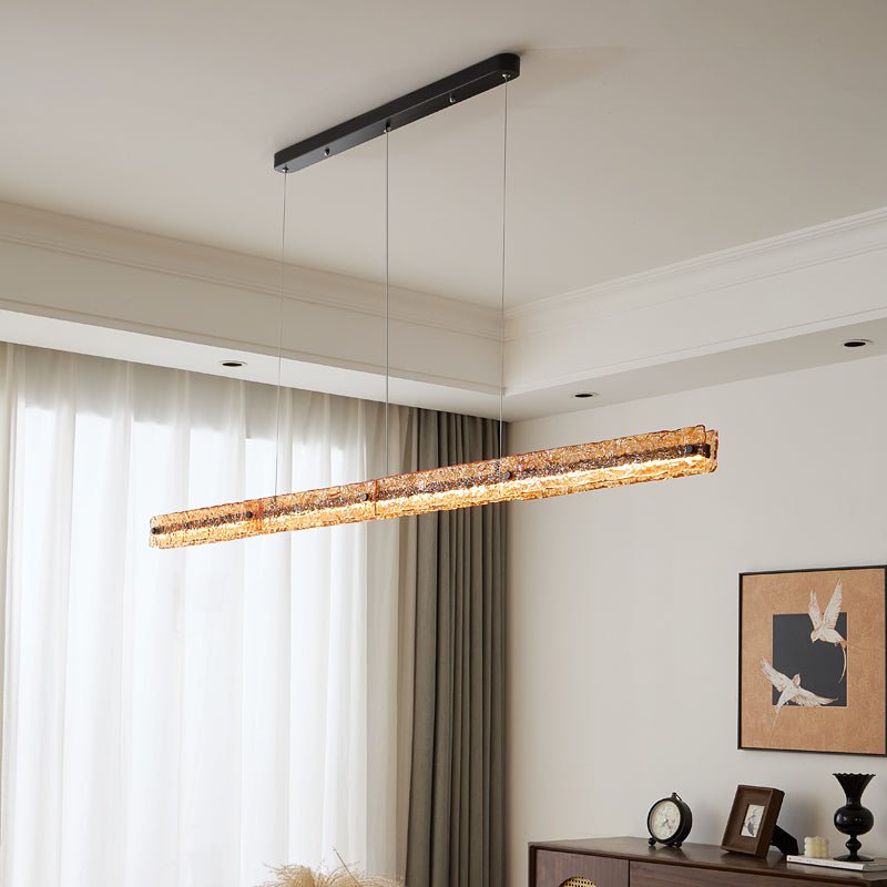 Avnorira Modern Minimalist Linear Island Glass Pendant Lamp - Letslighting
