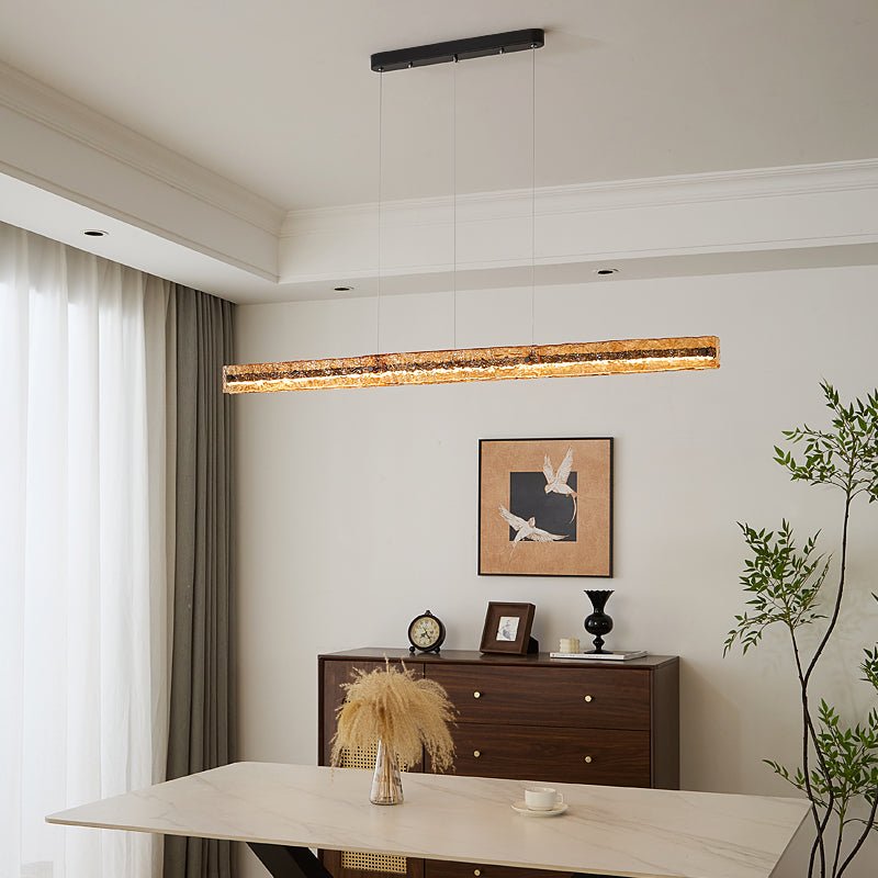 Avnorira Modern Minimalist Linear Island Glass Pendant Lamp - Letslighting