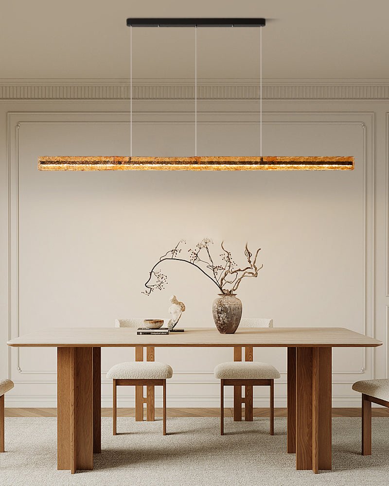 Avnorira Modern Minimalist Linear Island Glass Pendant Lamp - Letslighting