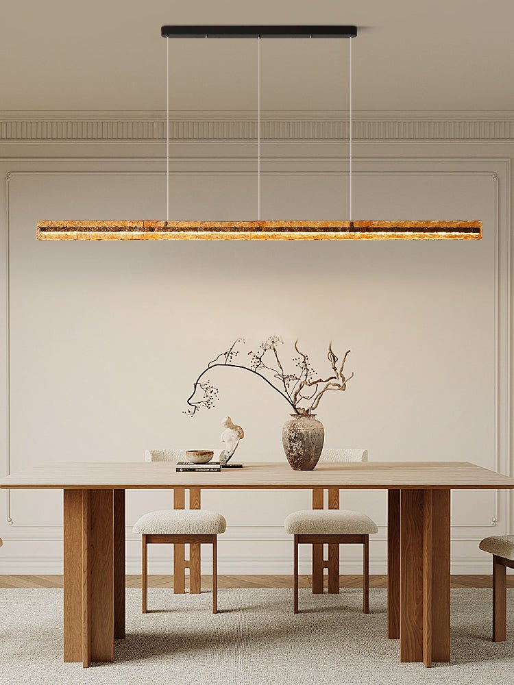 Avnorira Modern Minimalist Linear Island Glass Pendant Lamp - Letslighting