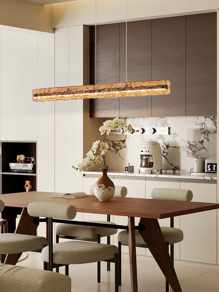 Avnorira Modern Minimalist Linear Island Glass Pendant Lamp - Letslighting