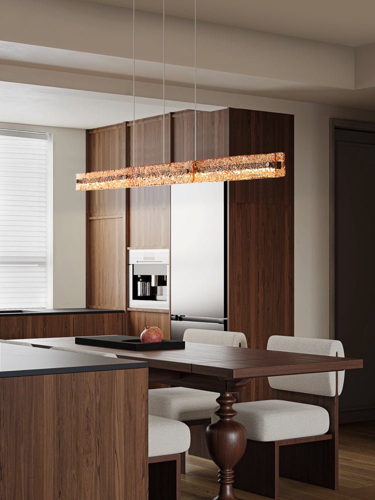 Avnorira Modern Minimalist Linear Island Glass Pendant Lamp - Letslighting