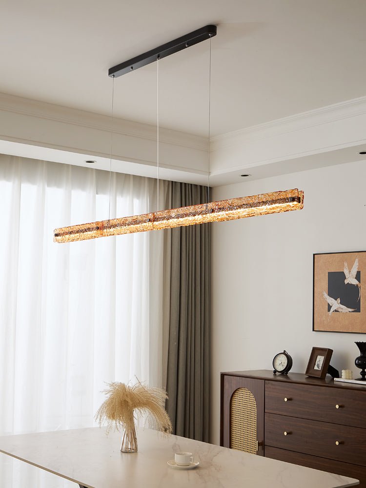 Avnorira Modern Minimalist Linear Island Glass Pendant Lamp - Letslighting