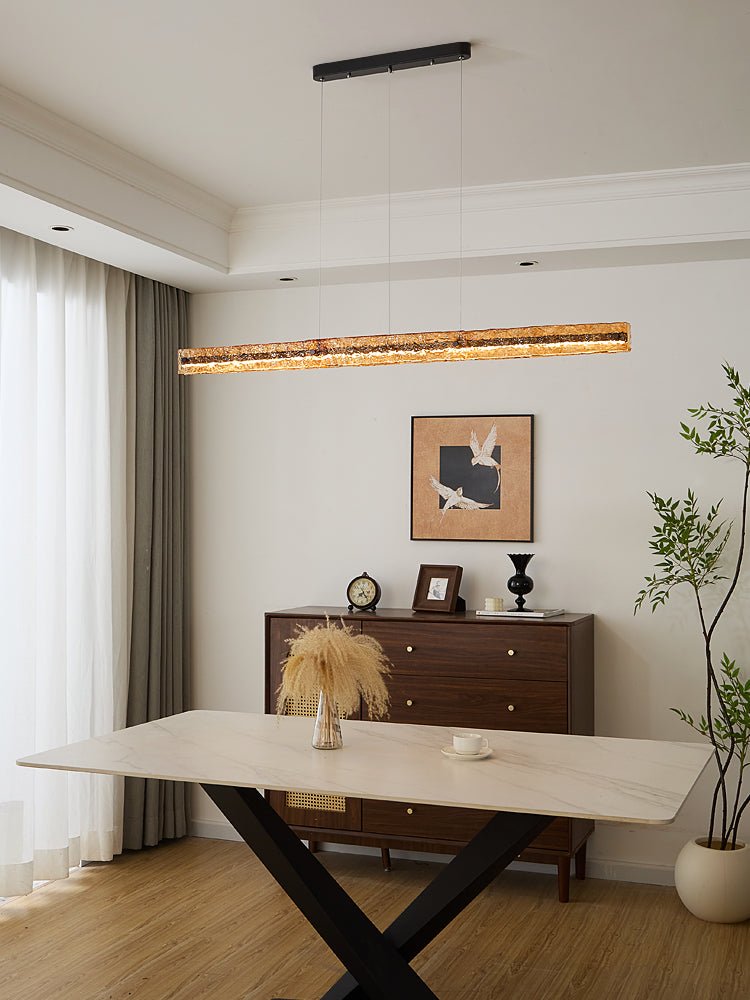 Avnorira Modern Minimalist Linear Island Glass Pendant Lamp - Letslighting