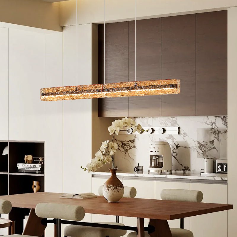 Avnorira Modern Minimalist Linear Island Glass Pendant Lamp - Letslighting