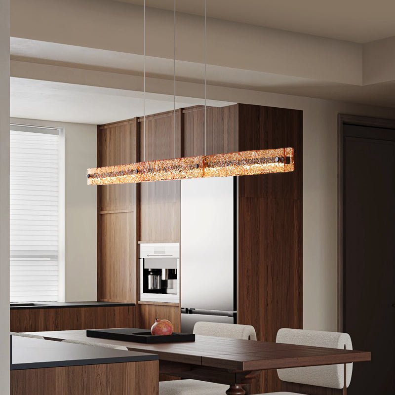 Avnorira Modern Minimalist Linear Island Glass Pendant Lamp - Letslighting