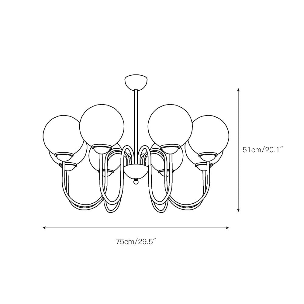 Ildorel Premium Nordic Art Brass Glass Chandelier - Letslighting