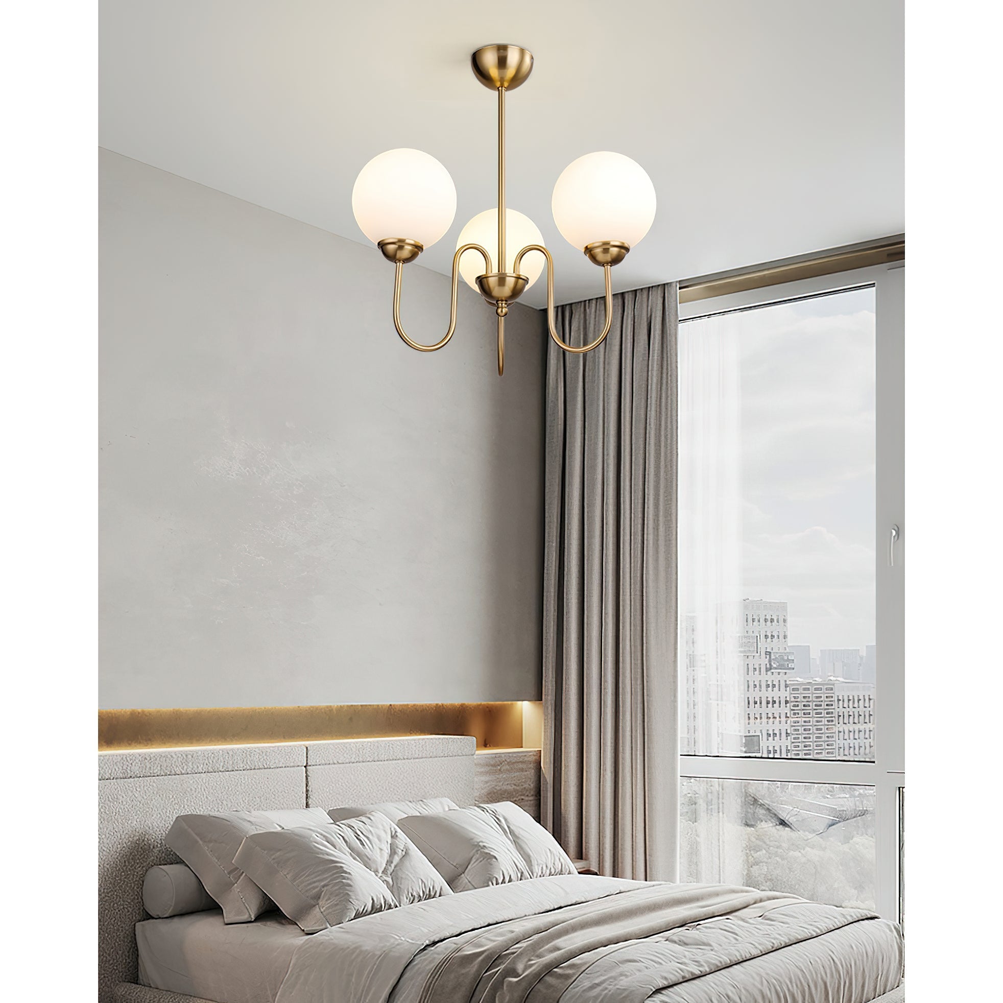 Ildorel Premium Nordic Art Brass Glass Chandelier - Letslighting