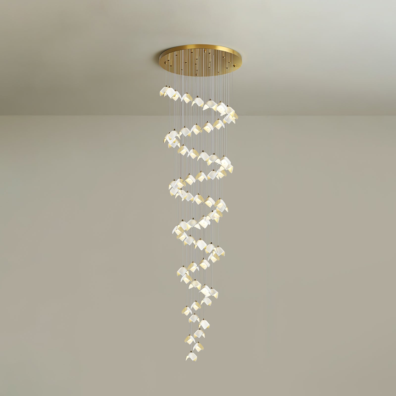 Cithayra Geometric Glass Brass Chandelier - Letslighting