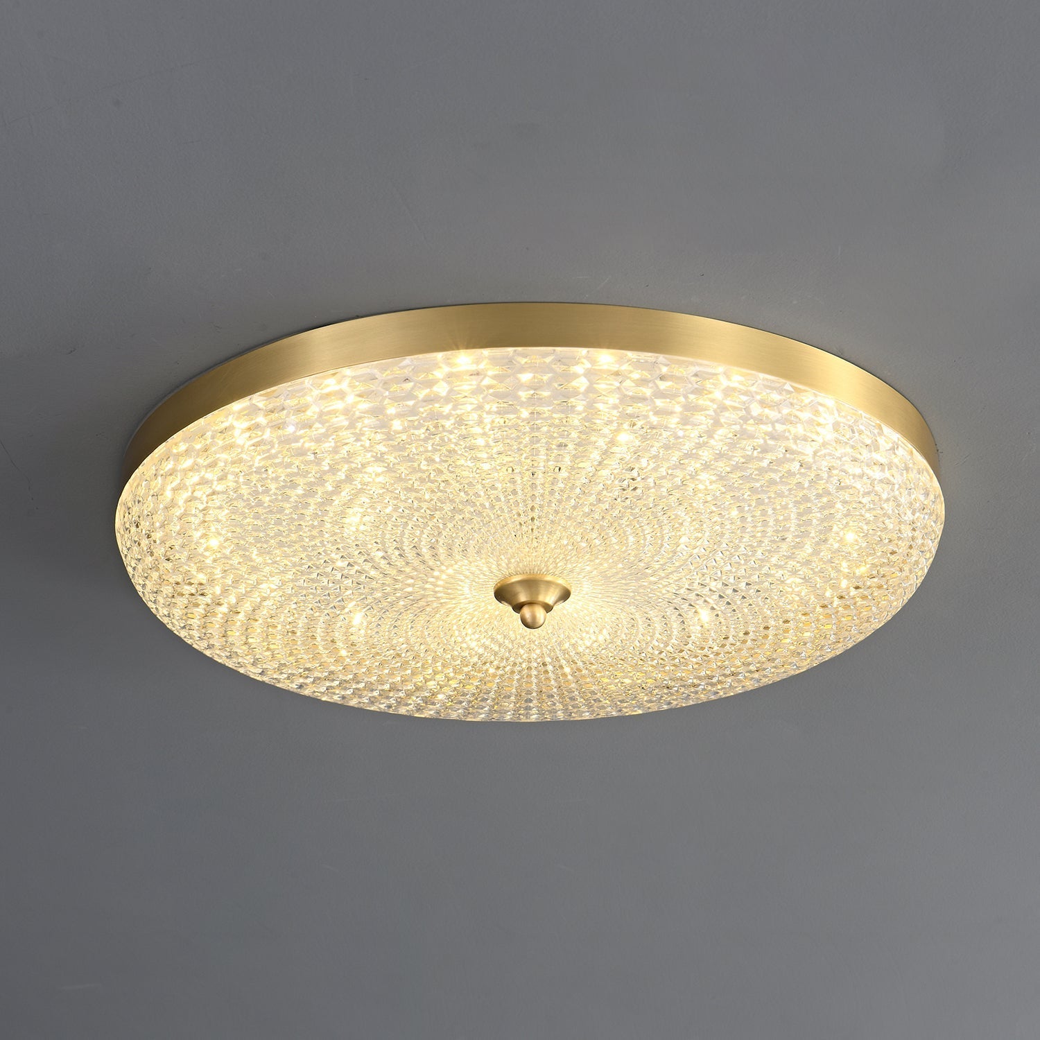 Orlena Modern Minimalist Brass Glass Ceiling Lamp - Letslighting