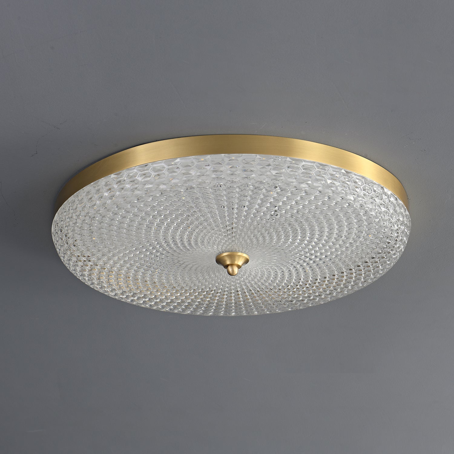 Orlena Modern Minimalist Brass Glass Ceiling Lamp - Letslighting