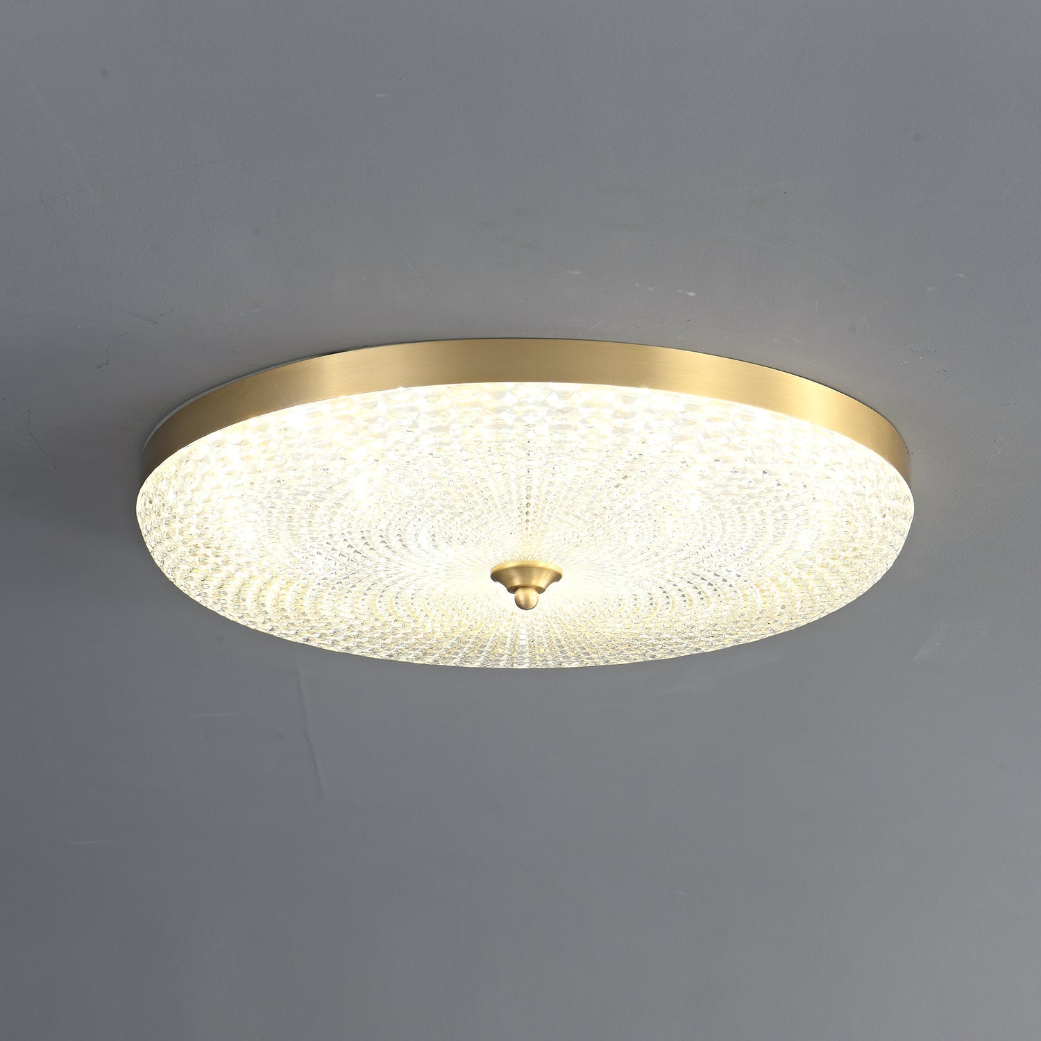 Orlena Modern Minimalist Brass Glass Ceiling Lamp - Letslighting