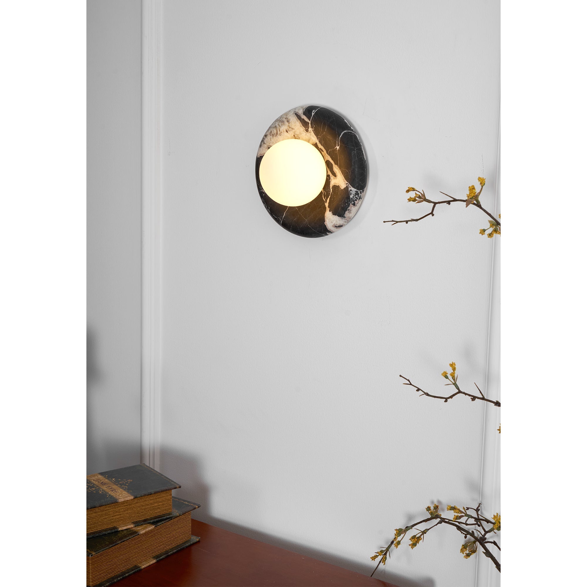 Uvinos Modern Minimalist Black Marble Sconce Wall Lamp - Letslighting