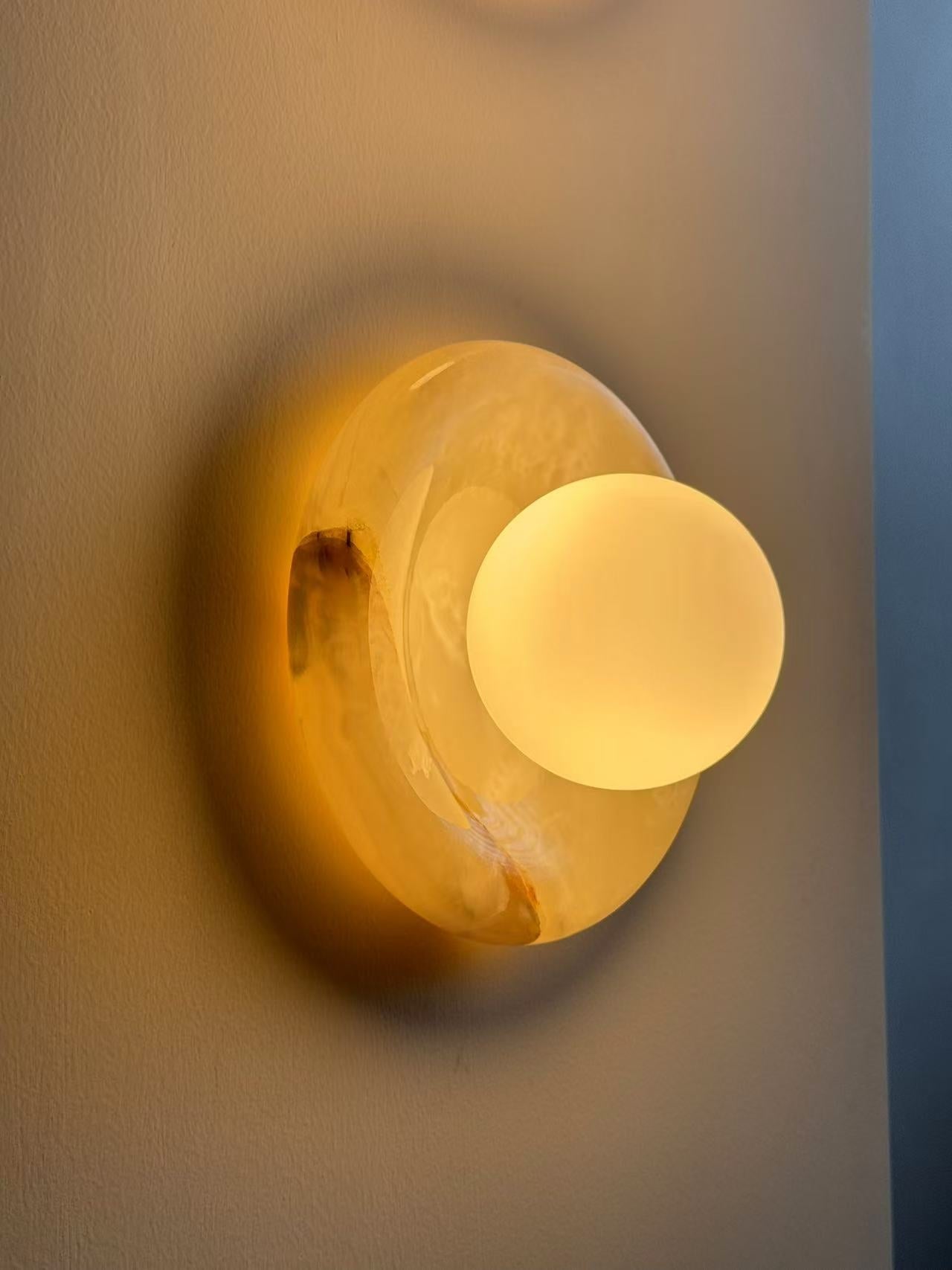 Aursilos Premium Nordic Art White Jade Glass Sconce Wall Lamp - Letslighting