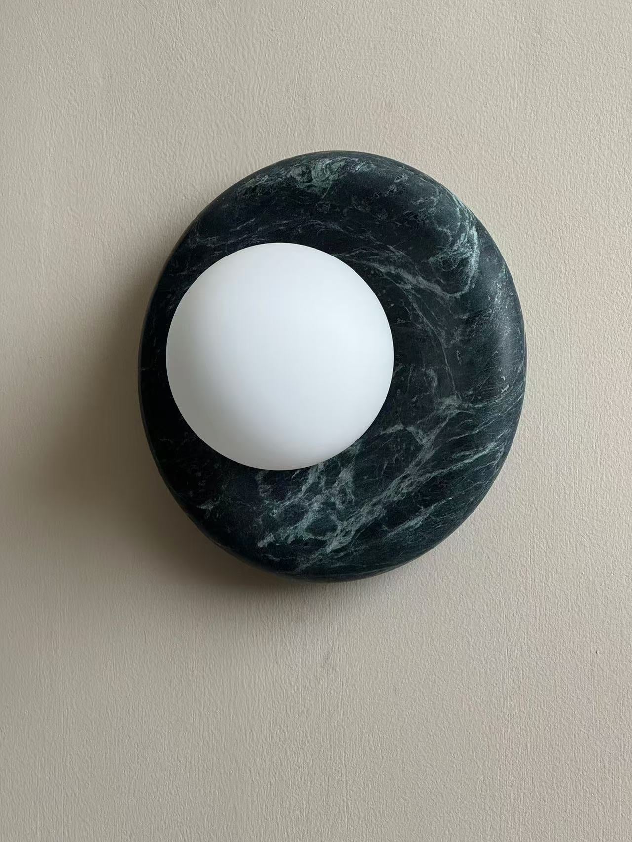 Cusorion Modern Minimalist Dark Green Marble Sconce Wall Lamp - Letslighting