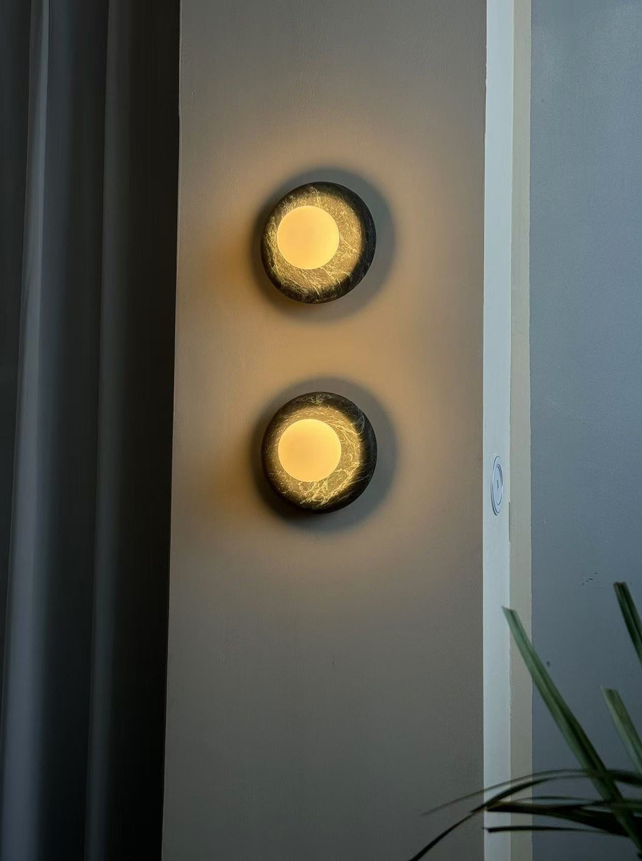 Cusorion Modern Minimalist Dark Green Marble Sconce Wall Lamp - Letslighting