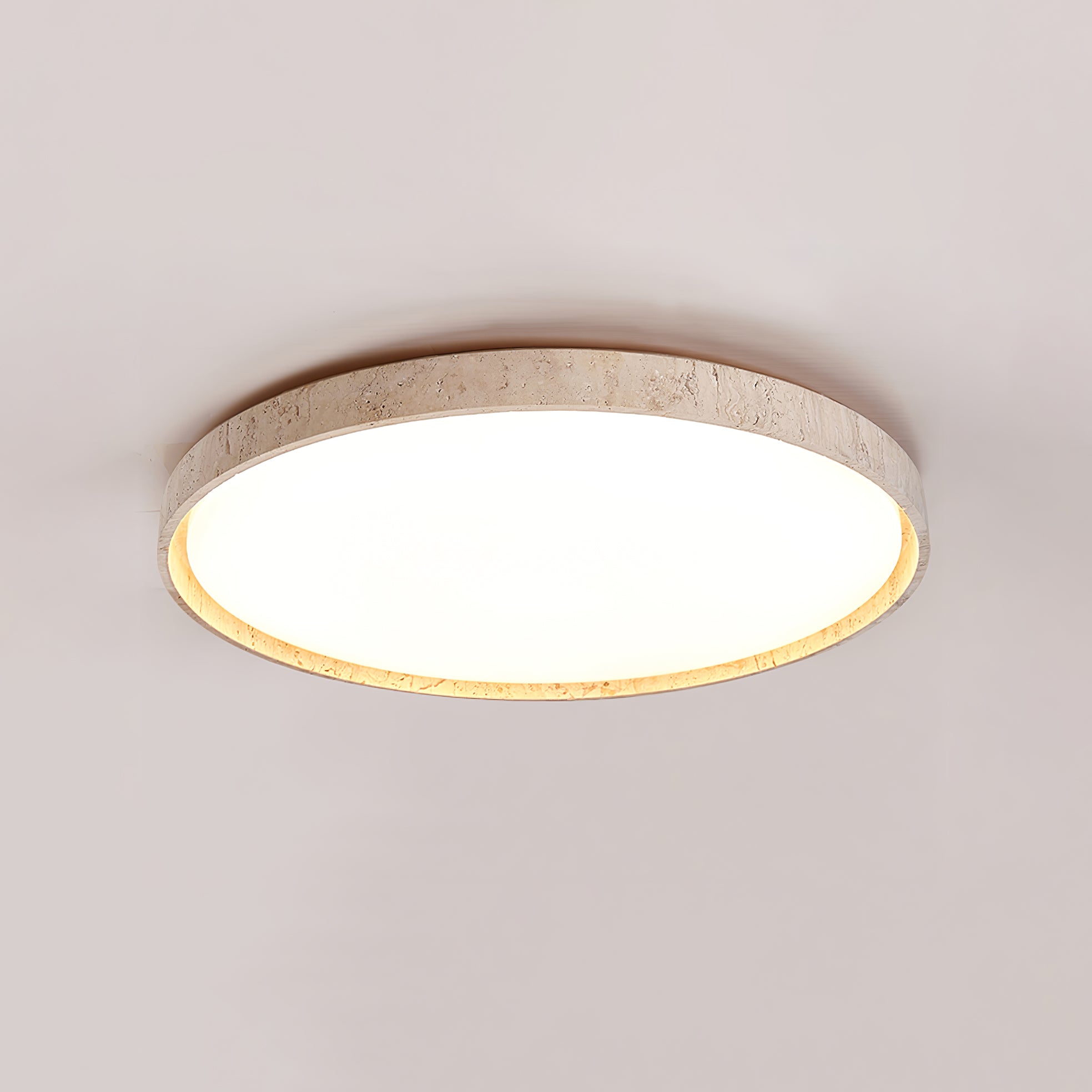 Kathy Travertine Round Ceiling Light