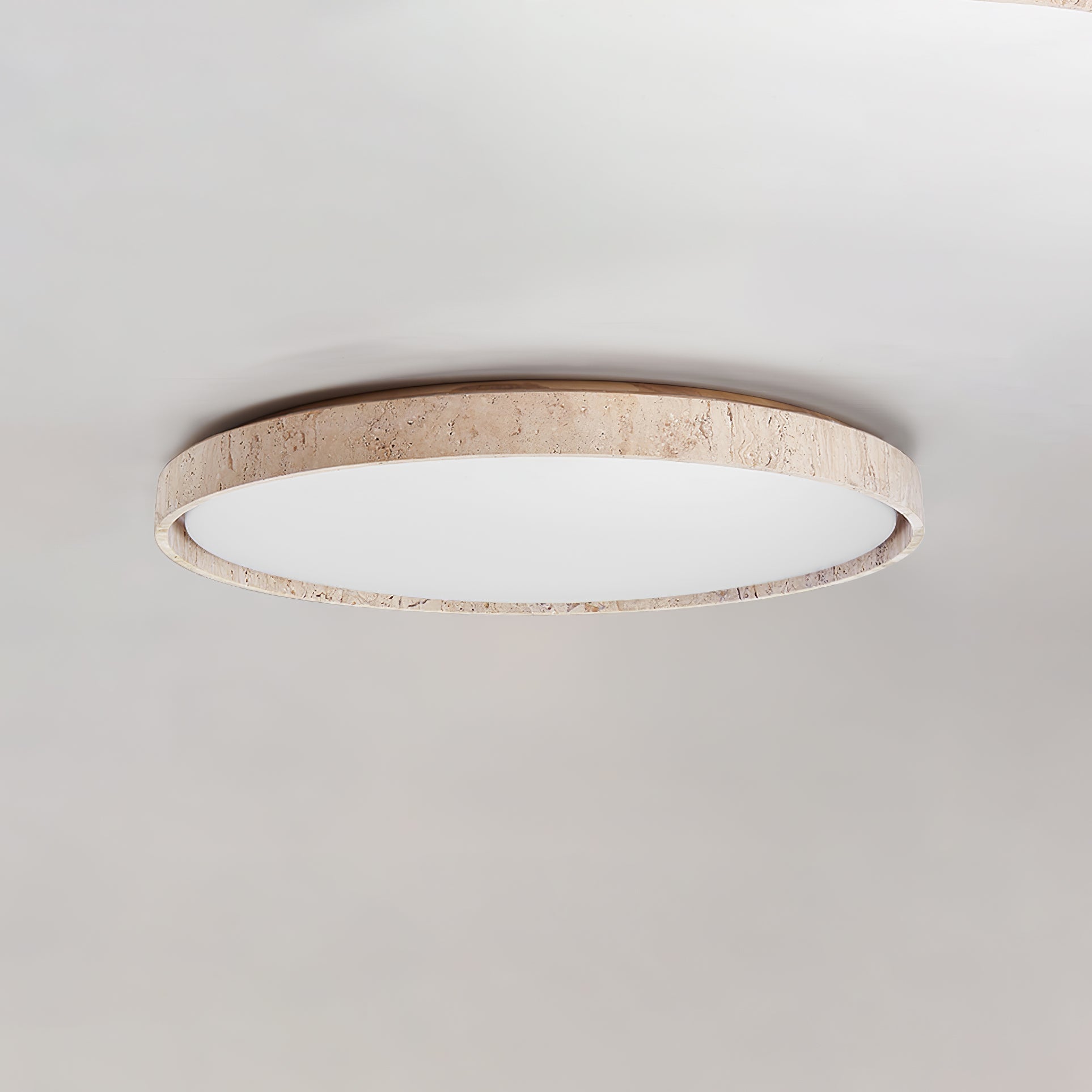 Kathy Travertine Round Ceiling Light