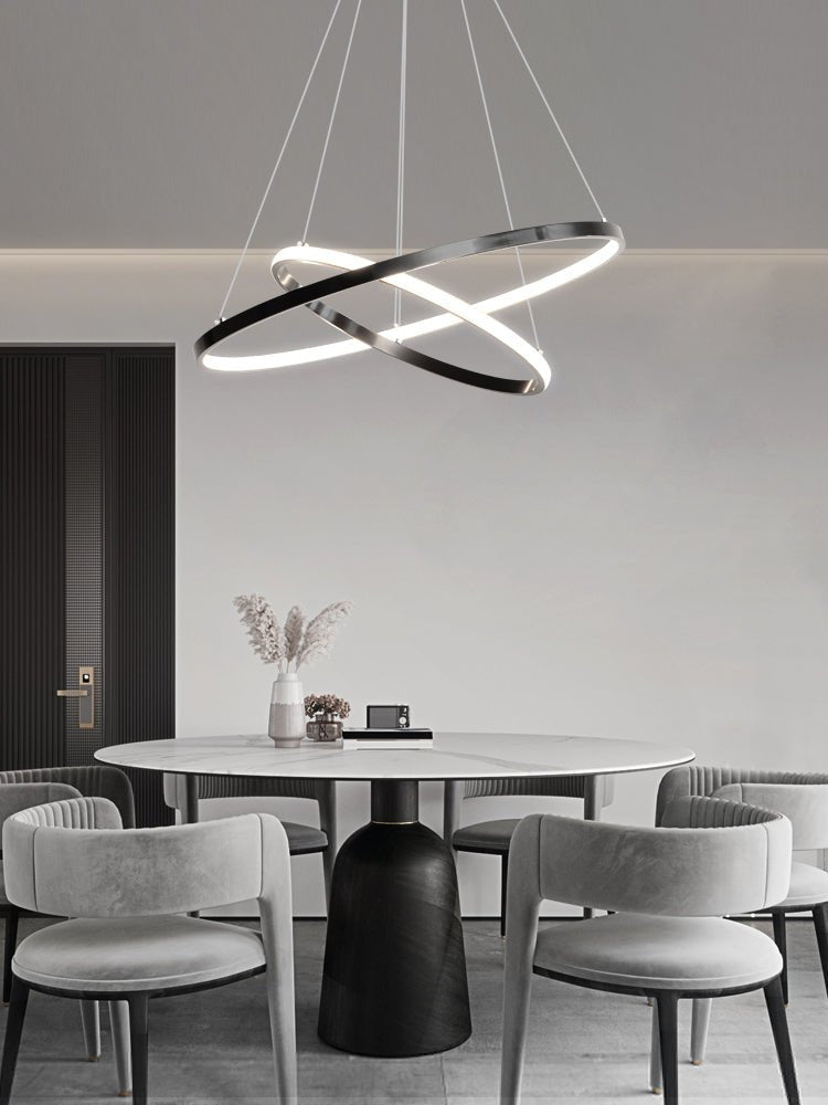 Arthaila Modern Minimalist Rings Brass Plastic Chandelier - Letslighting