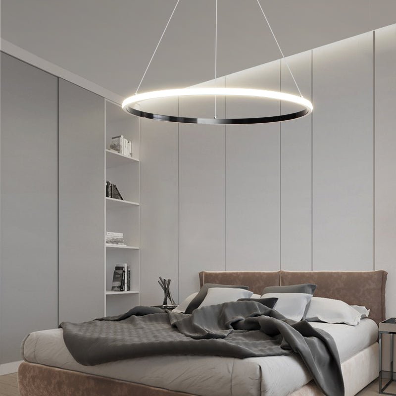 Arthaila Modern Minimalist Rings Brass Plastic Chandelier - Letslighting