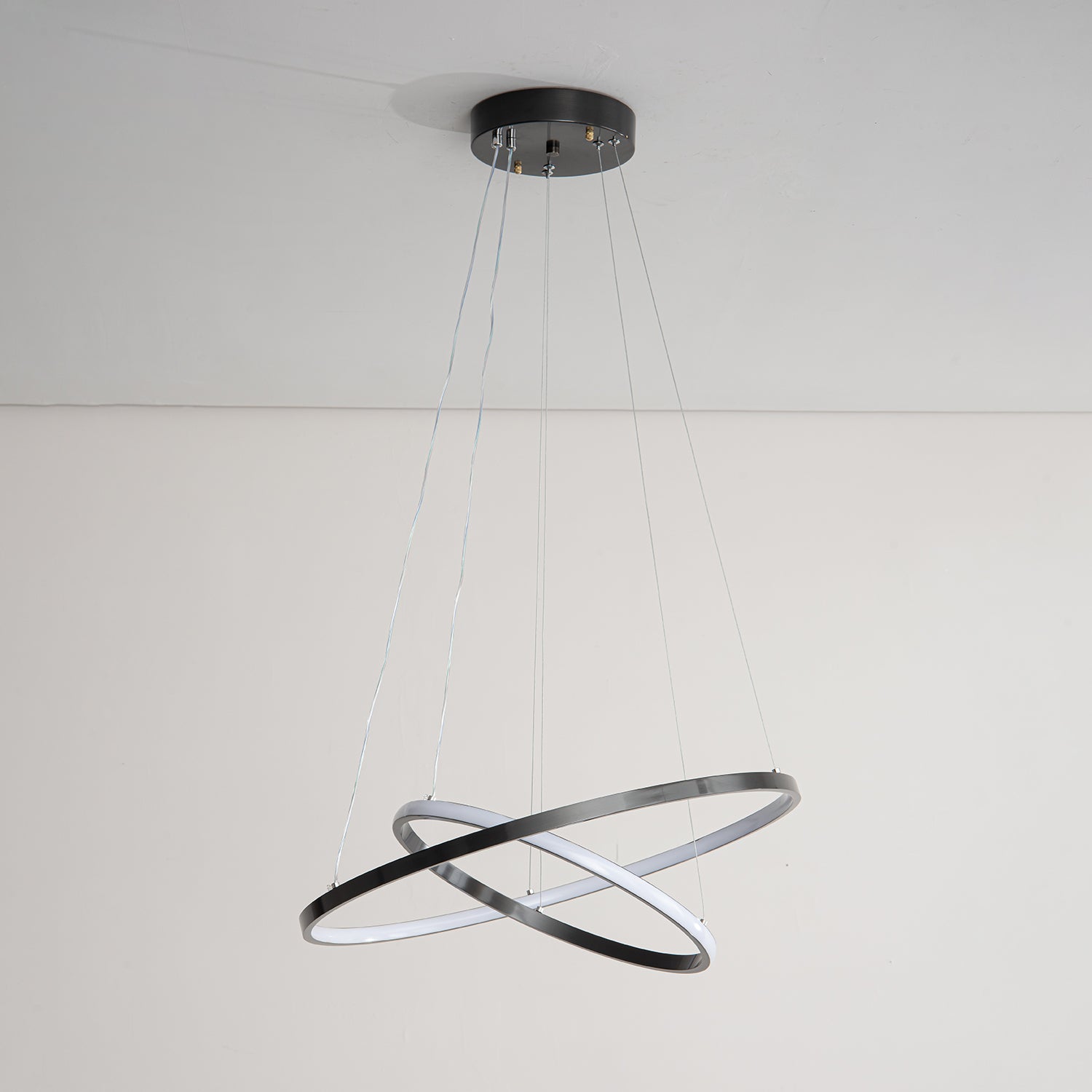 Arthaila Modern Minimalist Rings Brass Plastic Chandelier - Letslighting