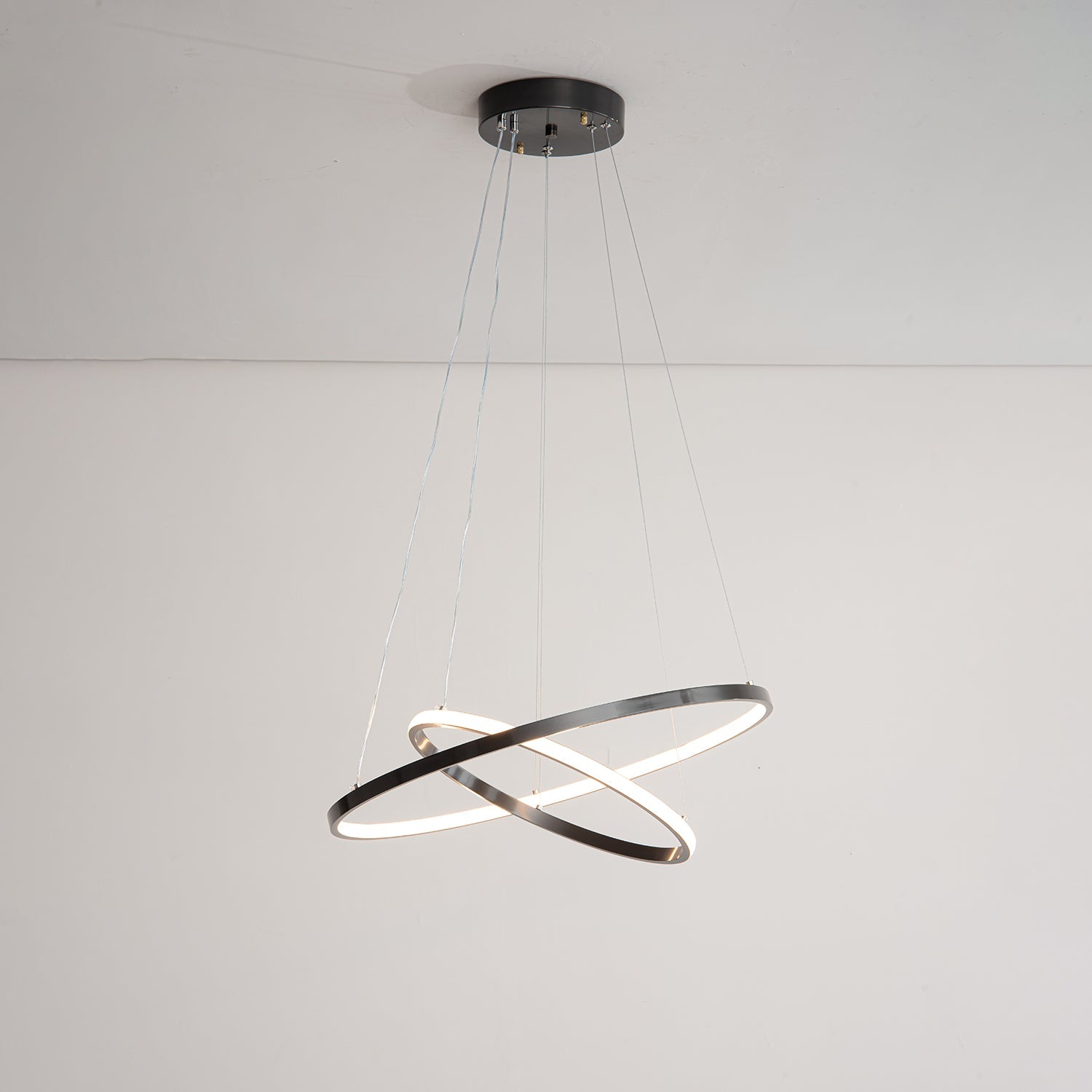 Arthaila Modern Minimalist Rings Brass Plastic Chandelier - Letslighting