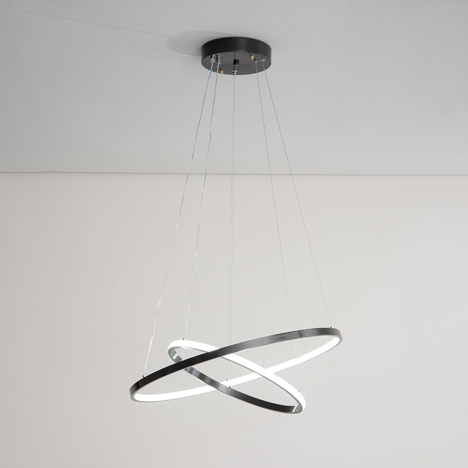 Arthaila Modern Minimalist Rings Brass Plastic Chandelier - Letslighting