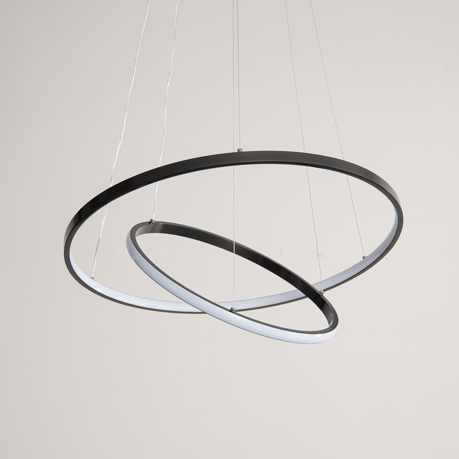 Arthaila Modern Minimalist Rings Brass Plastic Chandelier - Letslighting